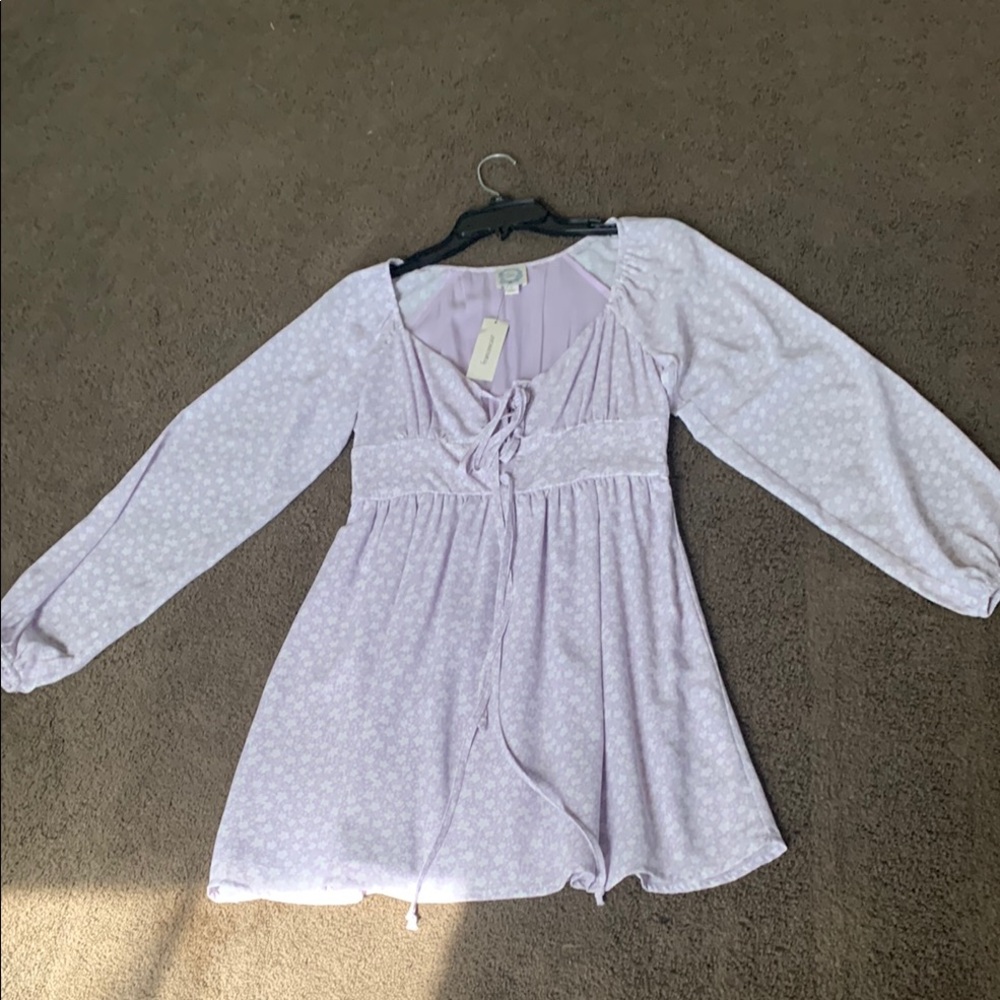 Francesca's Collections Purple Tiered Ruffled Sundress